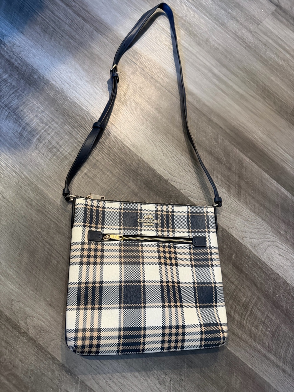 Coach Rowan Garden Plaid File Crossbody Bag C8587